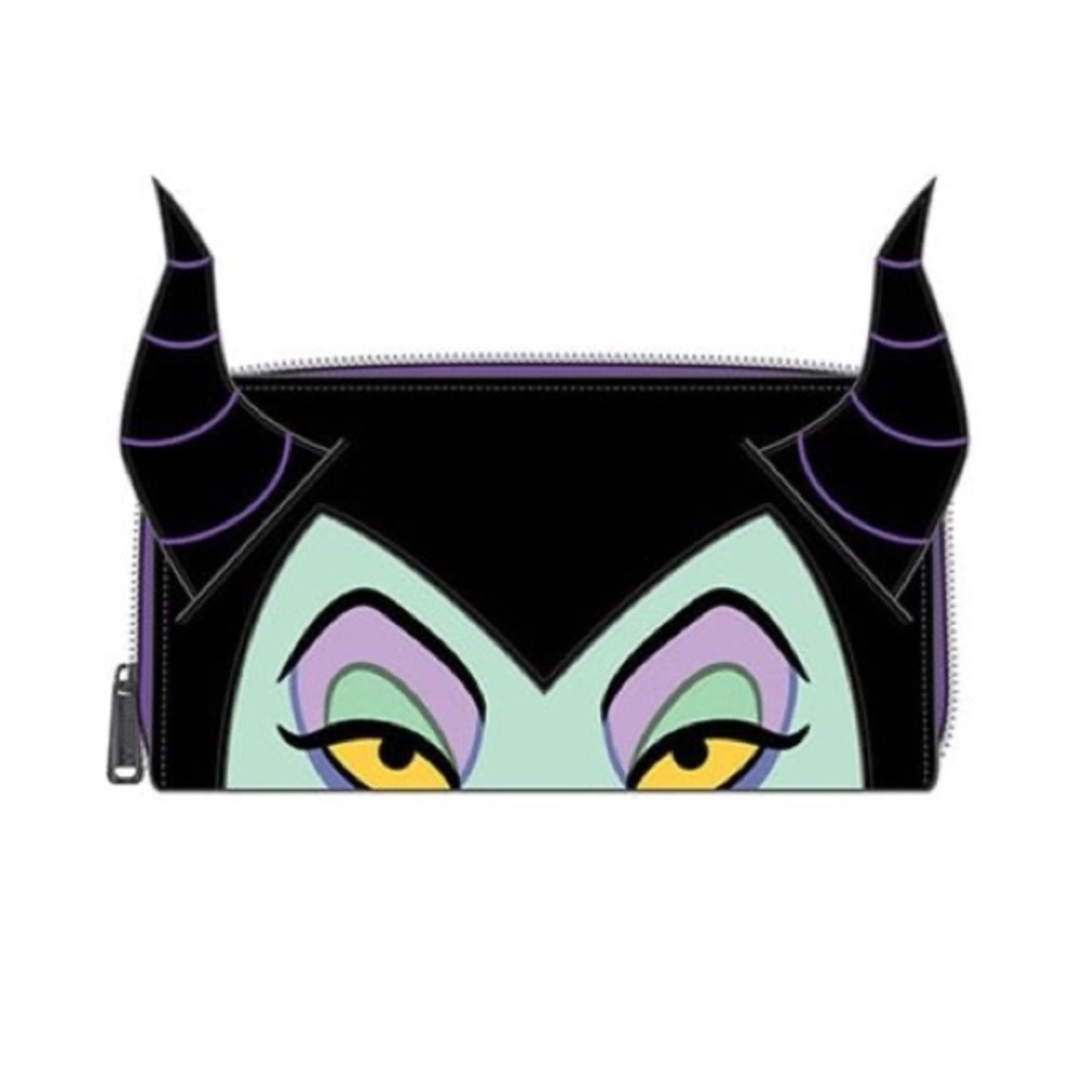 Sleeping Beauty Maleficent Face Zip-Around Wallet: Loungefly Disney